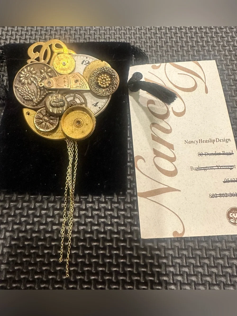Steampunk Assemblage Brooch Pin